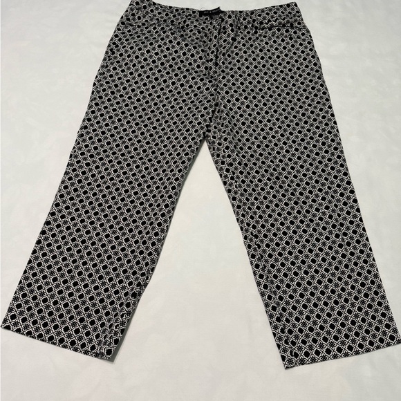 Zac & Rachel Black and White Dress Pants with Geometric Pattern - Picture 1 of 7